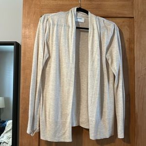 Shawl collar open front cardigan